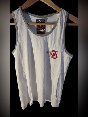 Image One white Oklahoma Sooners tank top Size Small